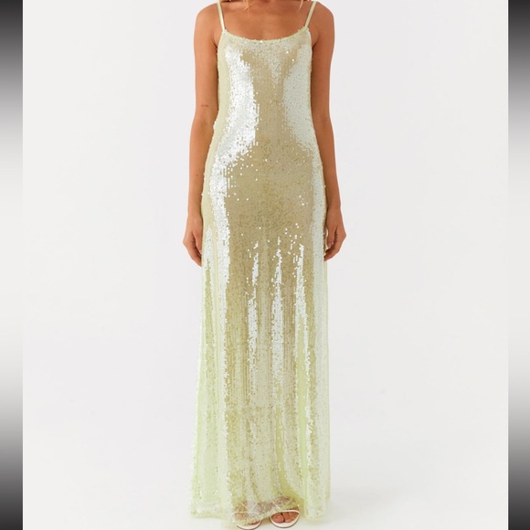 Higher Level Sequin Maxi Dress - Mint - Size 0 - XXS NWT - Picture 1 of 3